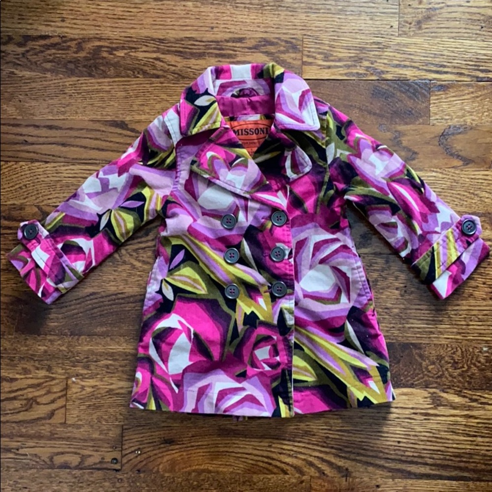 Floral velvet coat
